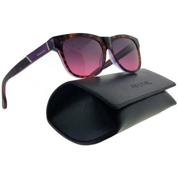 Diesel Accessories - Diesel Unisex Bordeaux Havana Sunglasses